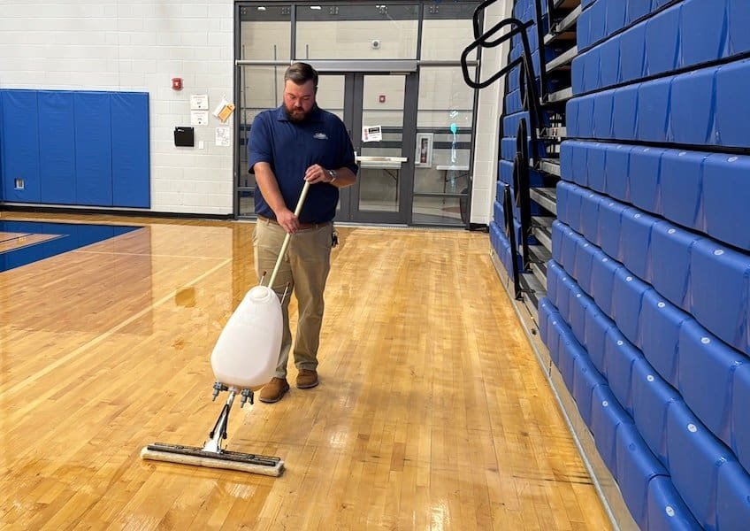 EZ Finish Pro Applying Finish in Elementary School